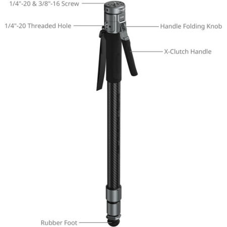 SmallRig 6284 x Potato Jet TRIBEX PRO (Basic) - hydrauliczny monopod Carbon, bez głowicy - szczegóły